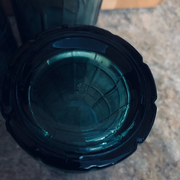 Green Tartan Anchor Hocking Glasses. Set of 4 - Picture 4 of 6